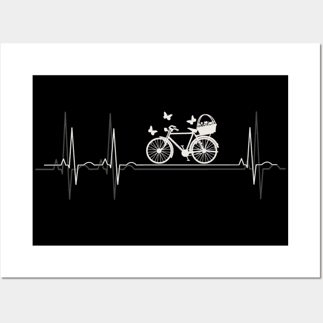 Heartbeat Cycling - I love bike Wall Art by Jose Luiz Filho